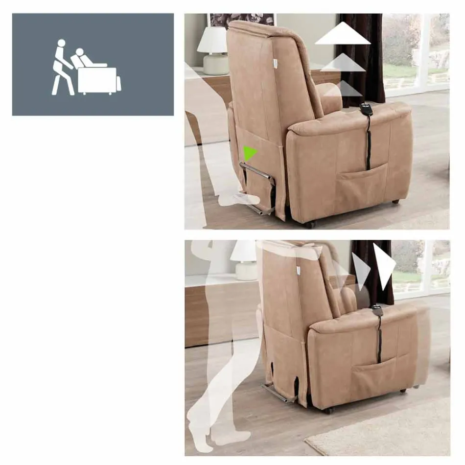 Poltrona motorizada Via Venezia com 1 motor Viadurini