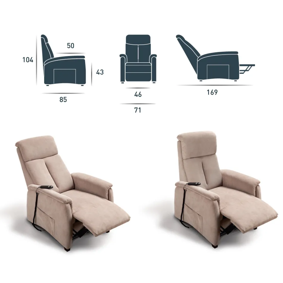 Cadeira elevatória motorizada Via Venezia com dois motores Viadurini