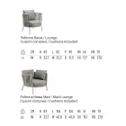 Poltrona ao ar livre em aço de vários tamanhos e almofadas incluídas Fabricado na Itália - Bronn Viadurini