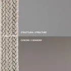 Poltrona ao ar livre em aço de vários tamanhos e almofadas incluídas Fabricado na Itália - Bronn Viadurini