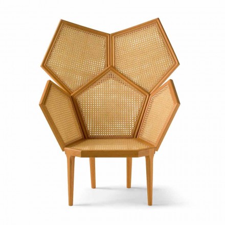 Poltrona pentagonal design clássico para sala de estar, L103xP72cm, Pólo Viadurini