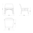 Poltrona Fina em Tecido ou Veludo com Base em Faia Made in Italy - Molde Viadurini