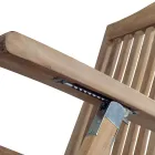 Poltrona de jardim reclinável em madeira de teca - Jade Viadurini