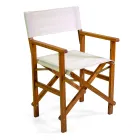 Cadeira de Diretor em Madeira de Acácia Oleada Cor Natural - Técnica Viadurini