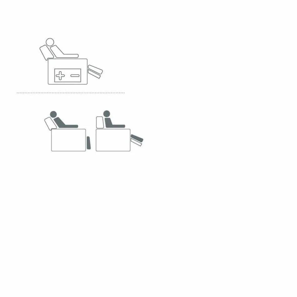 Poltrona Relax 2 motores em couro giratório / em tecido / em couro moderno Bluma Viadurini