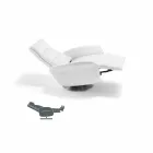 Poltrona Relax 2 motores em couro giratório / em tecido / em couro moderno Bluma Viadurini