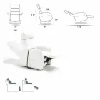 Poltrona giratória Bluma com estofamento em tecido / couro / couro sintético Viadurini