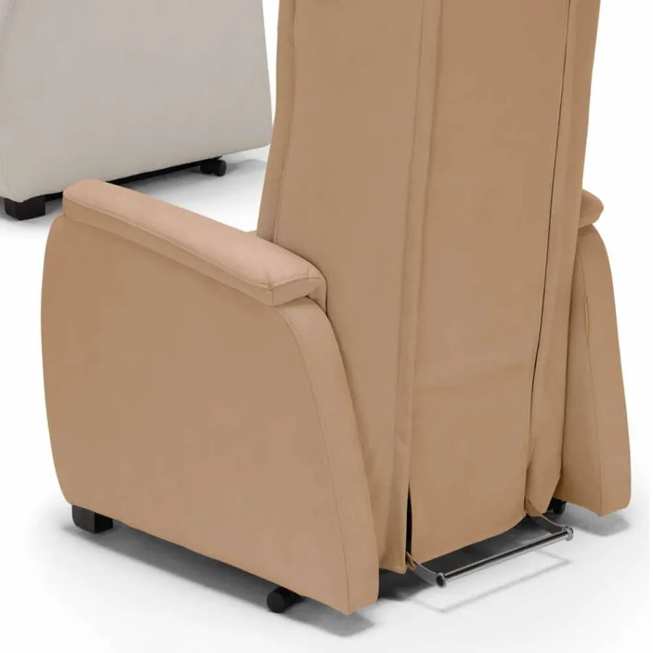 Poltrona relaxante design rosa com 2 motores, feita na Itália Viadurini