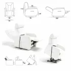 Poltrona relaxante design rosa com 2 motores, feita na Itália Viadurini