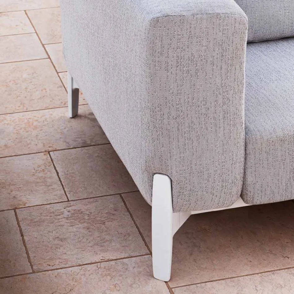 Poltrona Relaxante de Jardim em Alumínio e Tecido, Design em 3 Acabamentos - Filomena Viadurini