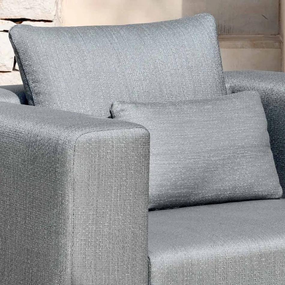 Poltrona Relaxante de Jardim em Alumínio e Tecido, Design em 3 Acabamentos - Filomena Viadurini