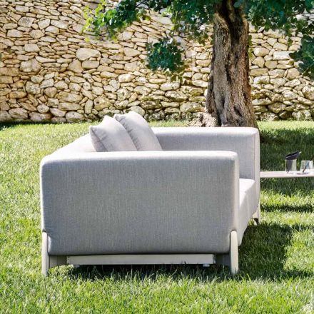 Poltrona Relaxante de Jardim em Alumínio e Tecido, Design em 3 Acabamentos - Filomena Viadurini