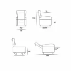 Poltrona ortopédica relax 4 motores made in Italy Giglio, design moderno Viadurini