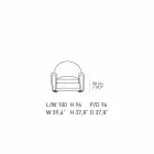 Poltrona da sala revestida de couro com pés de madeira Made in Italy - Pegolo Viadurini