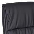 Cadeira trenó de escritório em aço e couro ecológico com apoios de braços 2 unidades - Monaldo Viadurini