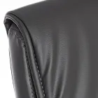 Cadeira trenó de escritório em aço e couro ecológico com apoios de braços 2 unidades - Monaldo Viadurini