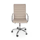 Poltrona Ergonômica para Escritório com Apoio de Braços em Aço e Couro Imitado - Mantica Viadurini