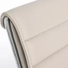 Poltrona Ergonômica para Escritório com Apoio de Braços em Aço e Couro Imitado - Mantica Viadurini