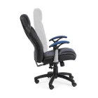 Poltrona giratória reclinável de escritório em couro ecológico e nylon 2 cores - Saronno Viadurini