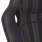 Poltrona giratória reclinável de escritório em couro ecológico e nylon 2 cores - Saronno Viadurini