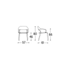 Poltrona ao ar livre com almofada de assento feita na Itália - Noss por Varaschin Viadurini