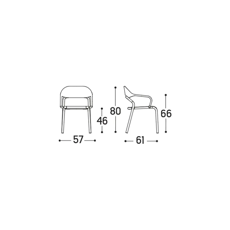 Poltrona ao ar livre com almofada de assento feita na Itália - Noss por Varaschin Viadurini