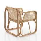 Poltrona de vime para exterior e interior e almofadas de tecido Saia - Voir Viadurini