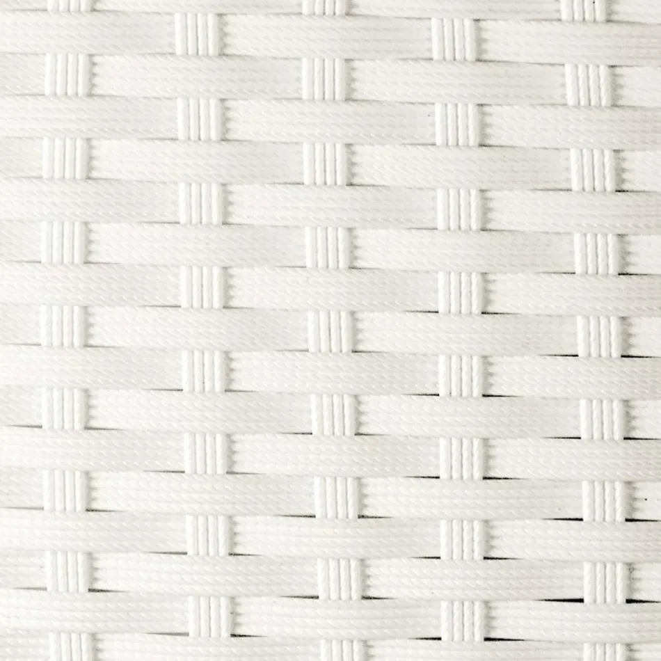 Cadeira de Área Externa Empilhável em Alumínio Revestido em Vime - Bruma Viadurini