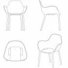 Poltrona ao ar livre Sabinas Vondom, polipropileno e fibra de vidro Viadurini