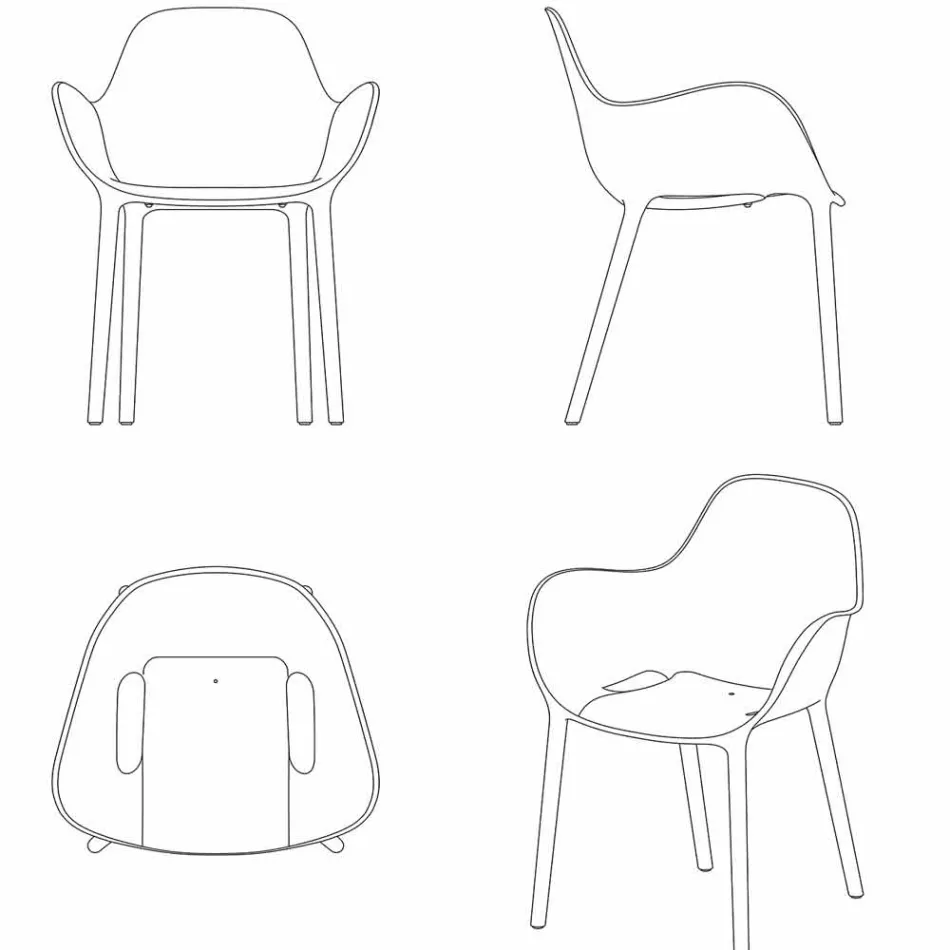 Poltrona ao ar livre Sabinas Vondom, polipropileno e fibra de vidro Viadurini