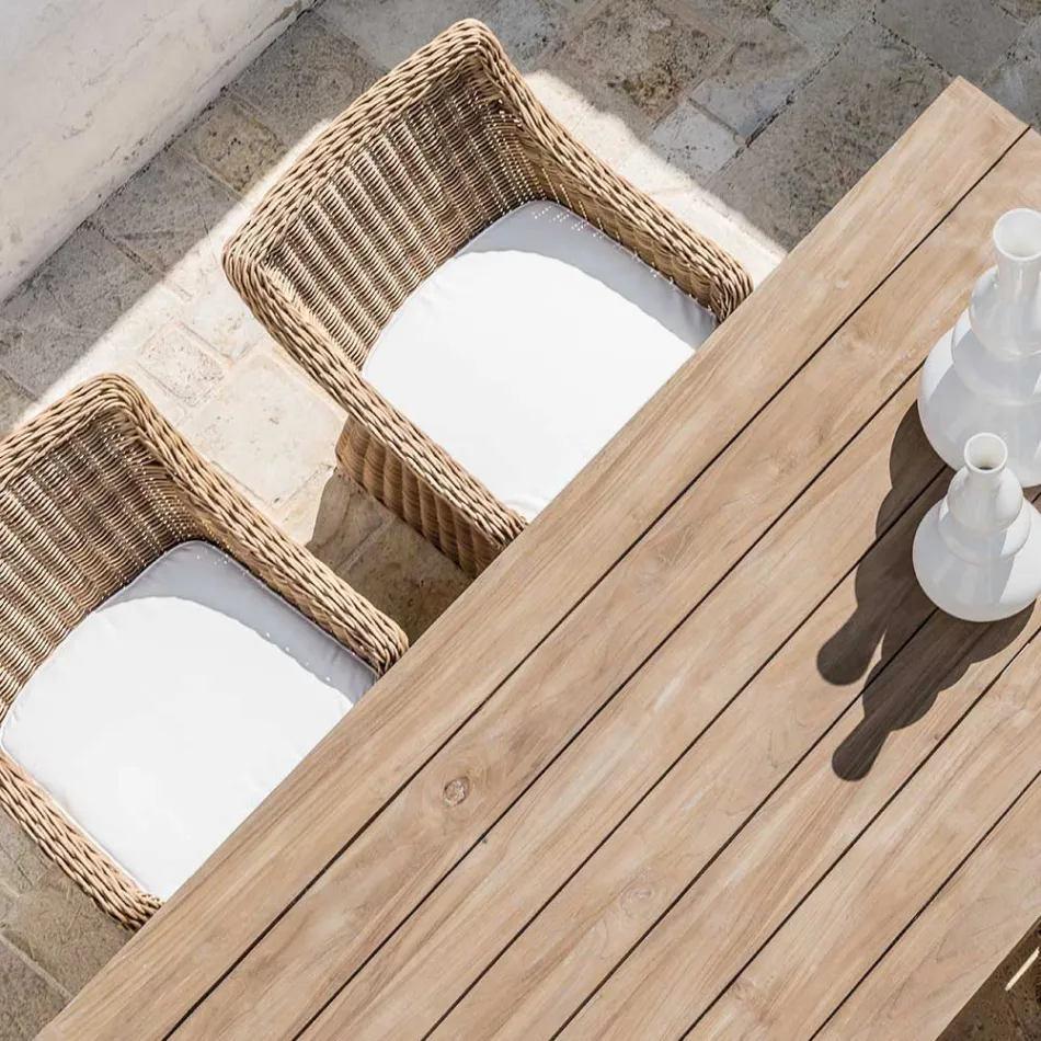 Poltrona de jardim em fibra sintética Made in Italy - Tillie Viadurini