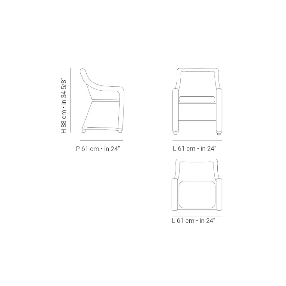 Poltrona de jardim em fibra sintética Made in Italy - Tillie Viadurini