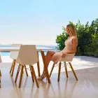 Poltrona Design Living Room em Polipropileno e Madeira - Faz Wood by Vondom Viadurini