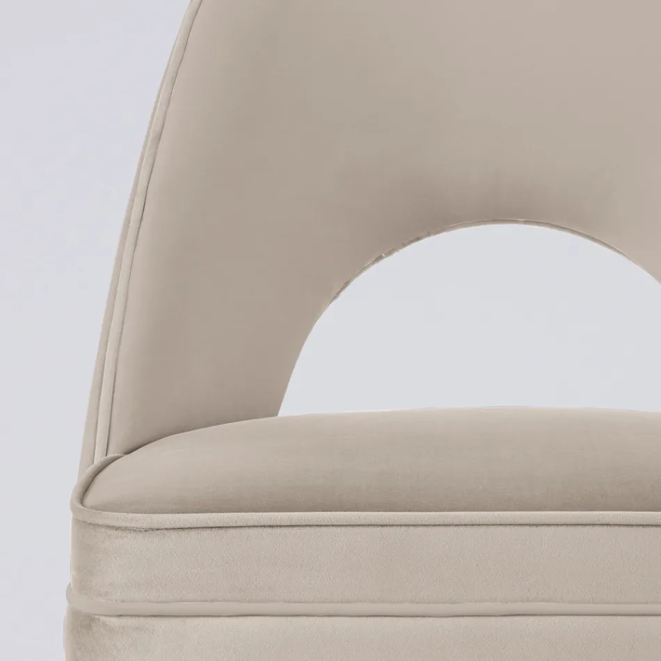 Poltrona de sala em diferentes tecidos com revestimento em madeira - Edgar Viadurini