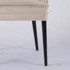 Poltrona de sala em diferentes tecidos com revestimento em madeira - Edgar Viadurini