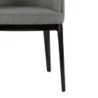 Poltrona de sala em diversos tecidos e madeira maciça Made in Italy - Evy Viadurini