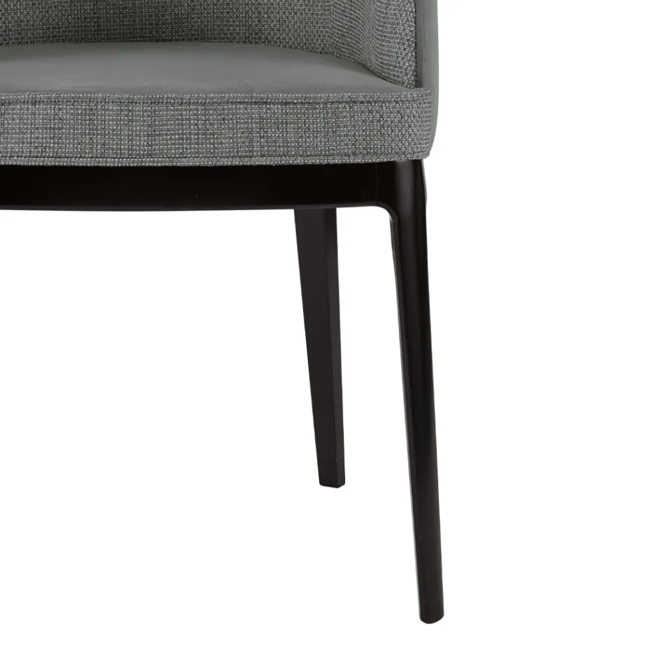 Poltrona de sala em diversos tecidos e madeira maciça Made in Italy - Evy Viadurini