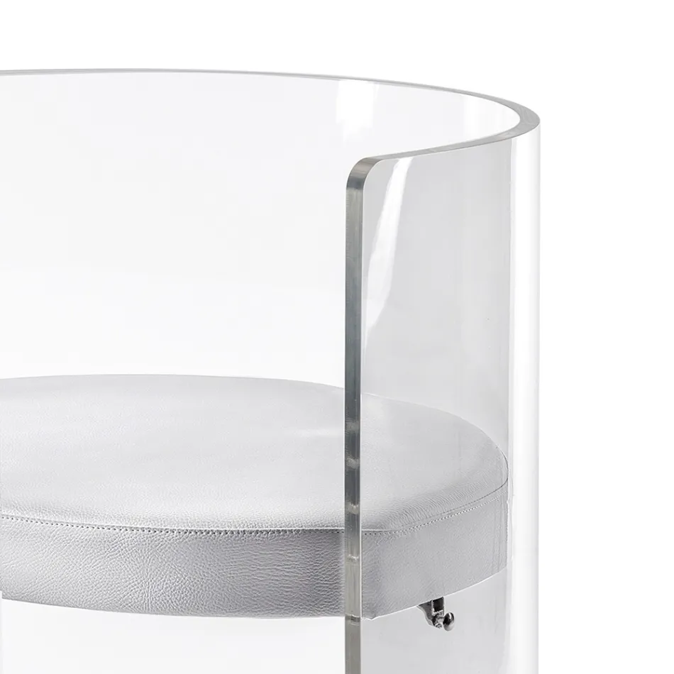 Poltrona elegante em plexiglass transparente, fabricada na Itália - Rachele Viadurini