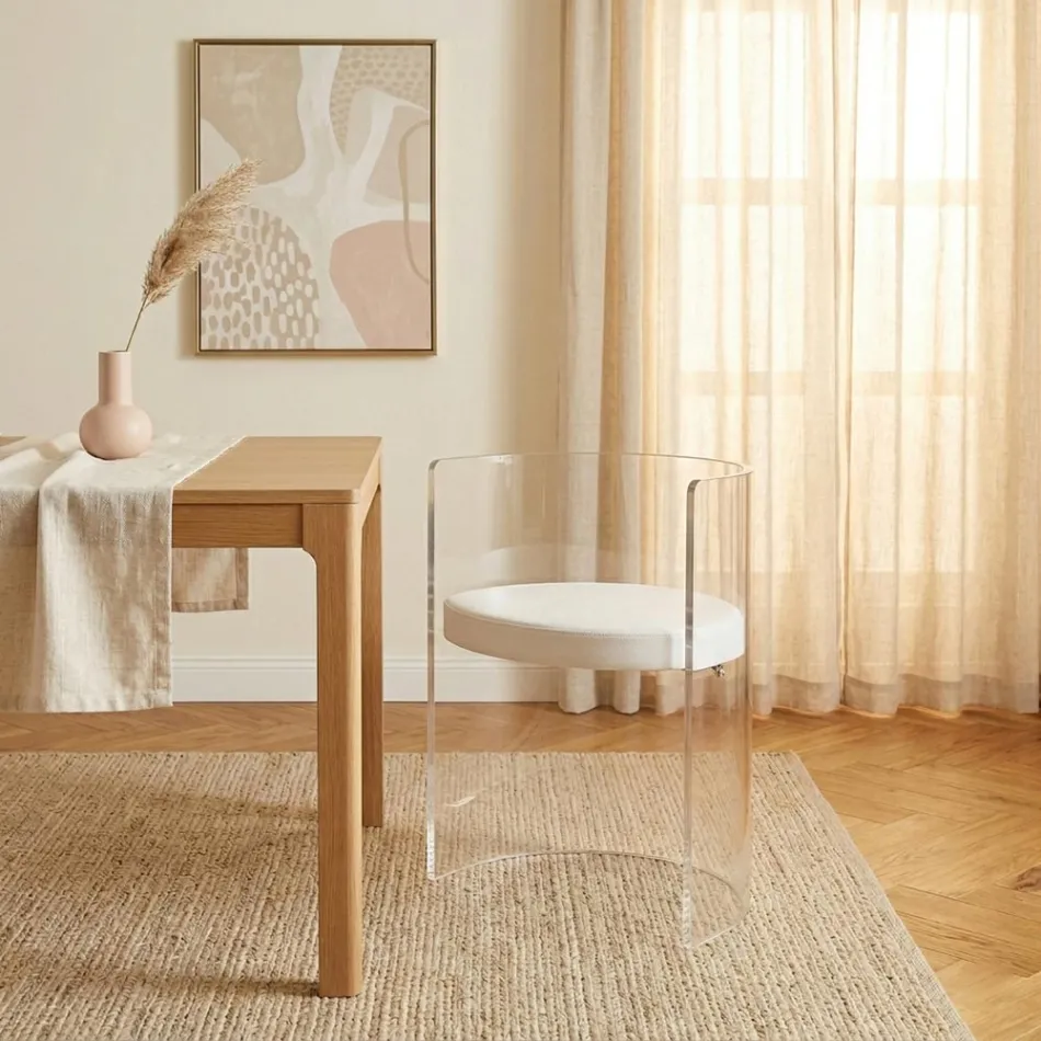 Poltrona elegante em plexiglass transparente, fabricada na Itália - Rachele Viadurini