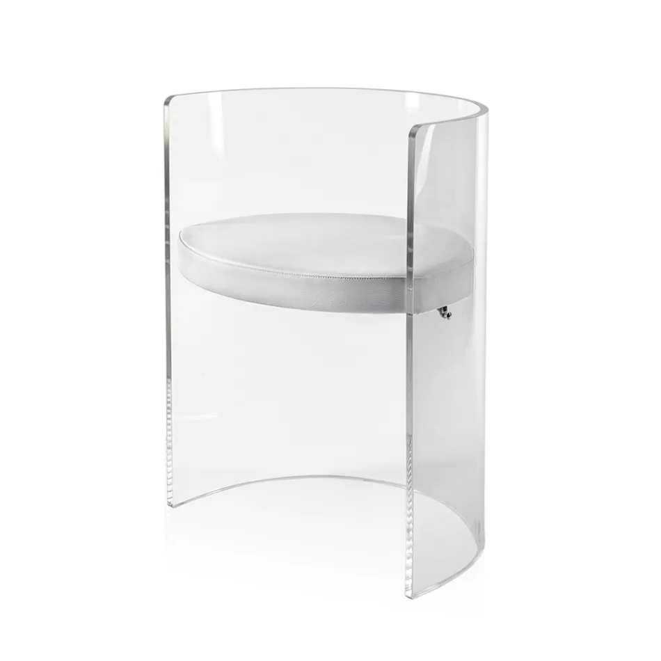 Poltrona elegante em plexiglass transparente, fabricada na Itália - Rachele Viadurini