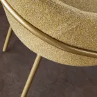 Poltrona e assento de metal em tecido reciclado Made in Italy - Sage Viadurini