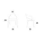 Poltrona e assento de metal em tecido reciclado Made in Italy - Sage Viadurini