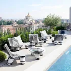 Espreguiçadeira em preto e branco Slide Low Lita Anniversary made Italy Viadurini