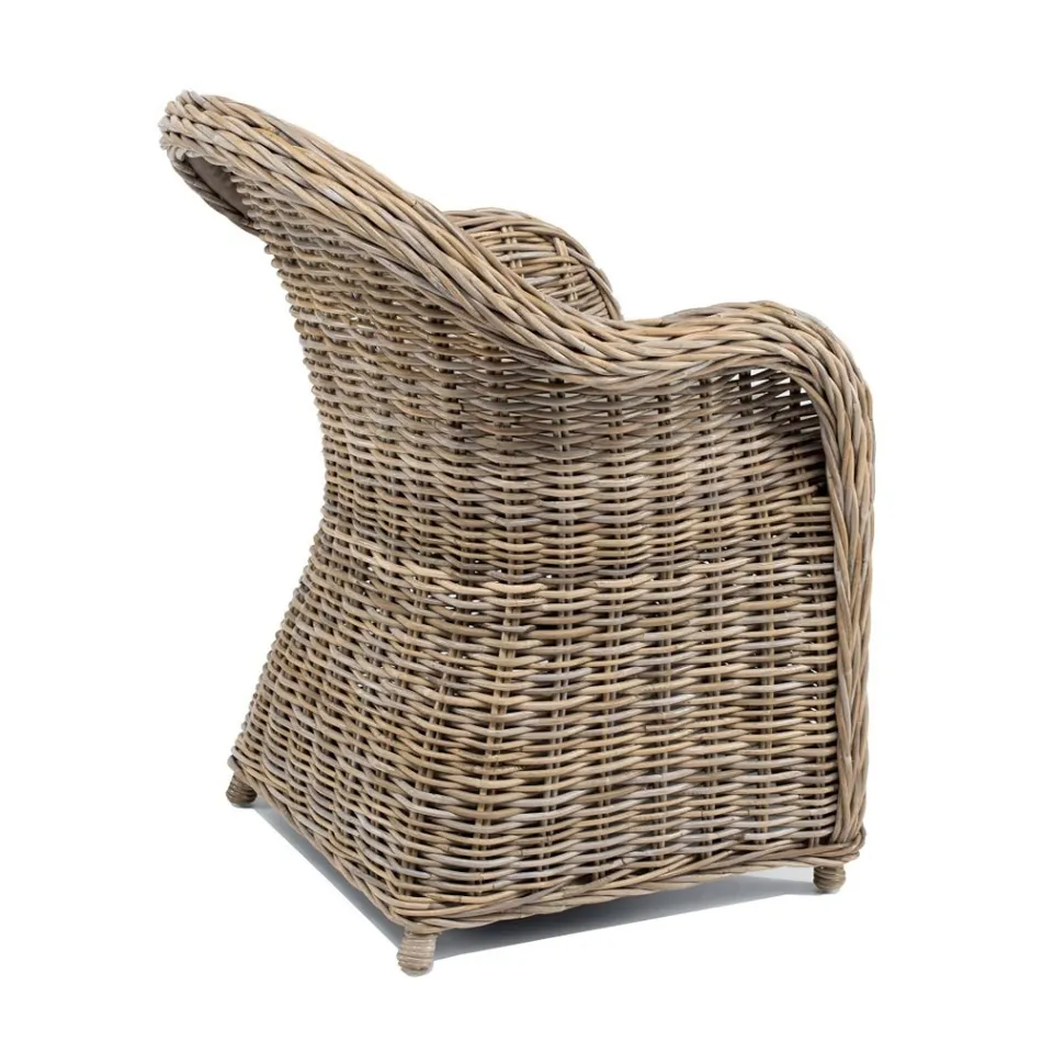 Poltrona ao ar livre em Kubù com almofada de assento - Nazgul Viadurini