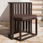 Poltrona de jantar ao ar livre em cordas de alumínio e design luxuoso - Julie Viadurini