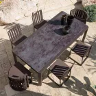 Poltrona de jantar ao ar livre em cordas de alumínio e design luxuoso - Julie Viadurini