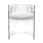 Poltrona Caelia em acrílico transparente com assento acolchoado, fabricada na Itália. Viadurini
