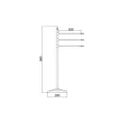 Suporte de toalha de chão vintage com 3 braços em latão para banheiro – Brest Viadurini