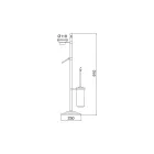 Porta-toalhas de chão com saboneteira vintage em latão e cerâmica - Rouen Viadurini