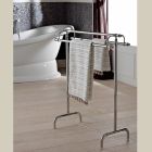 Porta-toalhas de piso de latão estilo vintage fabricado na Itália - Umaima Viadurini